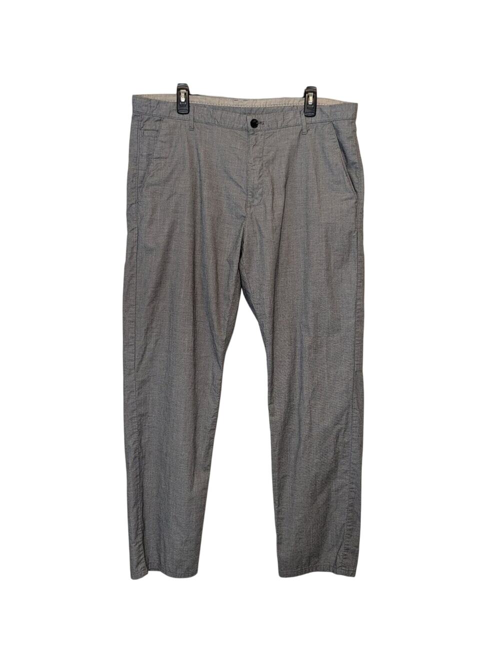 Calvin Klein Gray Flat Front Straight Leg Chino Pants Slacks Size 38W 32L